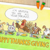 Prettig Vegetarisch Thanksgiving-diner Briefkaart