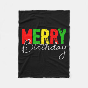 Prettig Verjaardag, Geboren Op Kerstdag  Fleece Deken