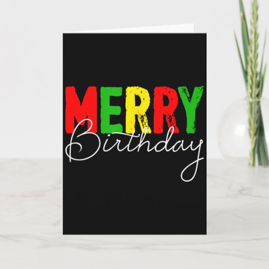 Prettig Verjaardag, Geboren Op Kerstdag Kaart (Voorkant)