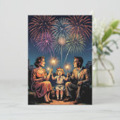 Prettig Vier Juli met persoonlijke boodschap Retr (Staand voorkant)