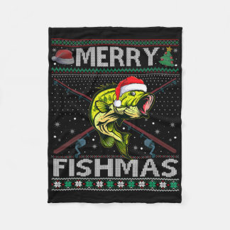 Prettig Visfeest B Vis Vissen Kerstmis Lelijke Zwe Fleece Deken