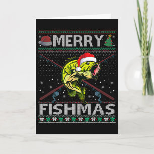 Prettig Visfeest Bijss Vis Vissen Kerstmis Lelijke Kaart