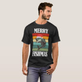 Prettig Visfeest Fun Visser Kerstmis T-shirt (Voorkant volledig)