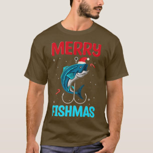 Prettig Visfeest Kerst Grappige Vissen Vis Kerstma T-shirt