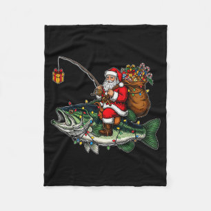 Prettig Visfeest Kerstman Visliefhebbers Grappige Fleece Deken