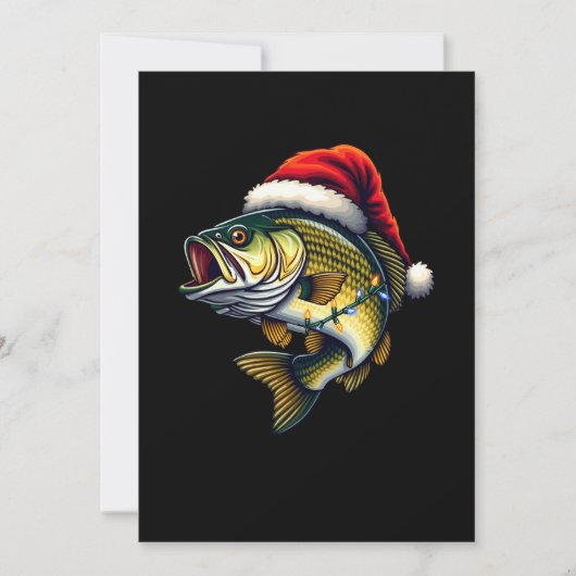 Prettig Visfeest Kerstman Visliefhebbers Grappige Kaart (Voorkant)