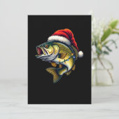Prettig Visfeest Kerstman Visliefhebbers Grappige Kaart (Staand voorkant)