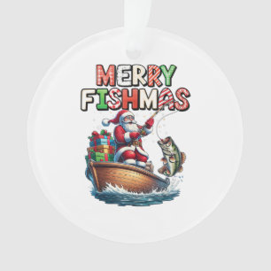 Prettig Visfeest Kerstman Visliefhebbers Grappige Ornament