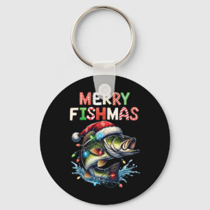 Prettig Visfeest Kerstman Visliefhebbers Grappige Sleutelhanger