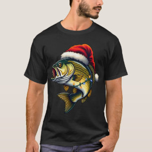Prettig Visfeest Kerstman Visliefhebbers Grappige  T-shirt