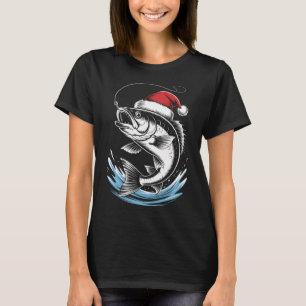Prettig Visfeest Kerstman Vissen Grappige Visser C T-shirt