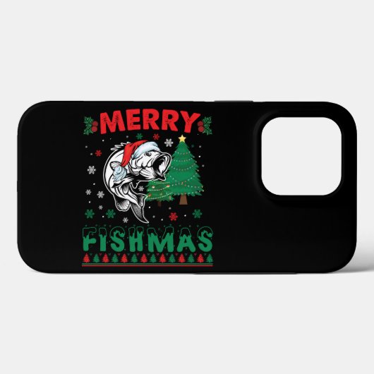 Prettig Visfeest Vis Vissen Vader Visser Kerstmis Case-Mate iPhone Case (Achterkant (horizontaal))