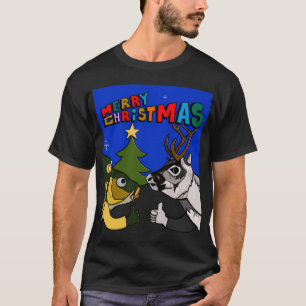 Prettig Visfeest Vissen Kerst Grote Amerikaanse Ba T-shirt