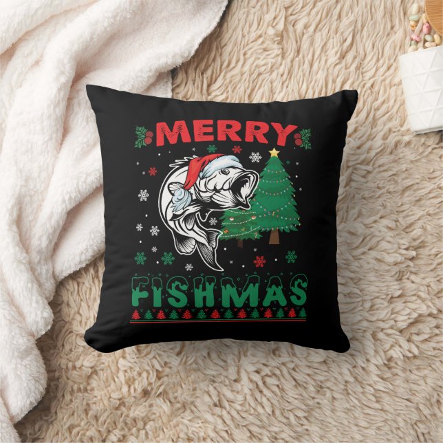 Prettig Visfeest Visvangende Vader Visser Kerstmis Kussen (Deken)