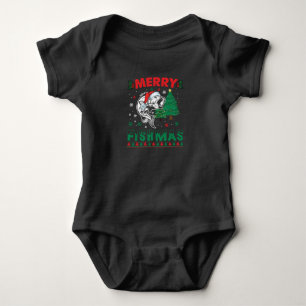 Prettig Visfeest Visvangende Vader Visser Kerstmis Romper
