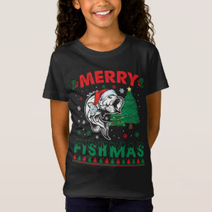 Prettig Visfeest Visvangende Vader Visser Kerstmis T-shirt