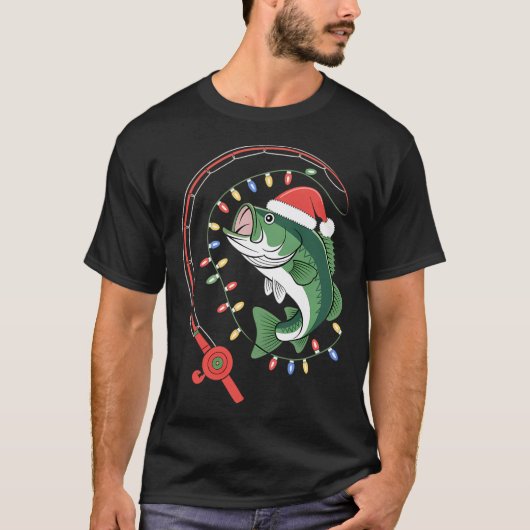 Prettig VisKerst Visvangst Kerst Lelijk T-shirt (Voorkant)