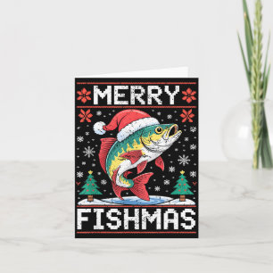 Prettig VisKerstmis Lelijk Kerst Sweater Visliefhe Kaart