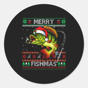 Prettig Vissenfeest K Vis Vissen Kerstmis Vreselij Ronde Sticker