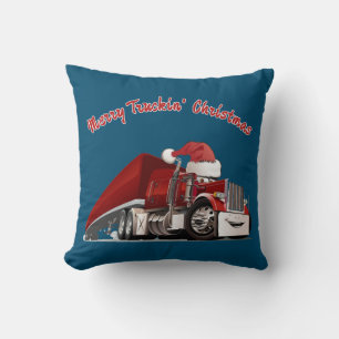 Prettig Vrachtwagen Kerstmis Kussen