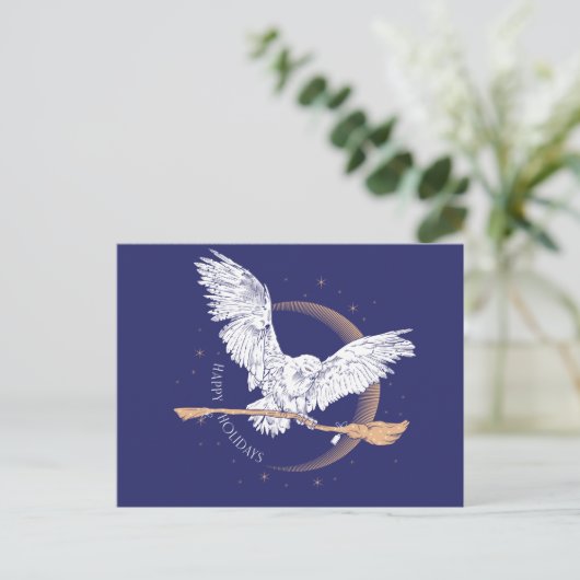 Prettig Vrije Dagen Hedwig Levering Feestdagenkaart (Staand voorkant)