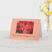 Prettig & vrolijk kerstfeest, wenskaart kaart (Gele Bloem)