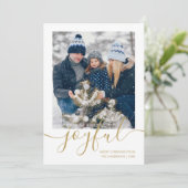 Prettig vrolijk kerstfoto  feestdagenkaart (Staand voorkant)
