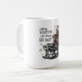 Prettig Wat Dan Ook En Gelukkig Wegwezen Koffiemok (Voorkant links)
