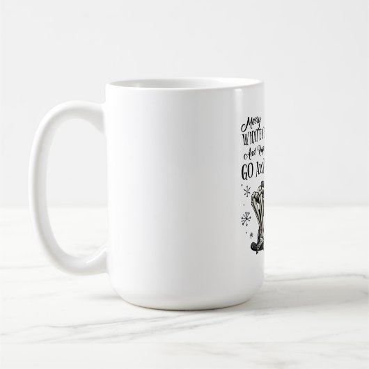 Prettig Wat Dan Ook En Gelukkig Wegwezen Koffiemok (Links)