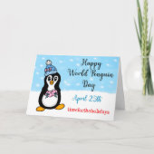 Prettig Wereld Pinguïn Dag 25 april Kaart (Voorkant)