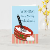 Prettig Whiskmas, Kerstmis voor een kok, bakker, c Kaart (Gele Bloem)