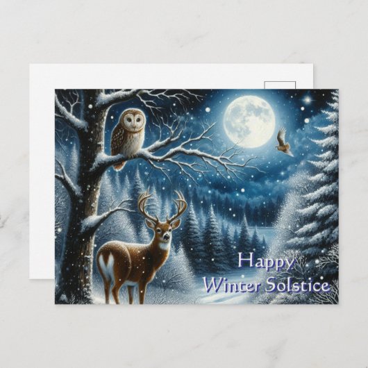 Prettig Winter Solstitium Groet Briefkaart (Voorkant / Achterkant)