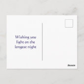 Prettig Winter Solstitium Groet Briefkaart (Achterkant)