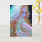 Prettig Winter Solstitium Kaart (Gele Bloem)