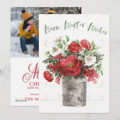 Prettig Winter Wensen Feestdagenkaart (Voorkant / Achterkant)