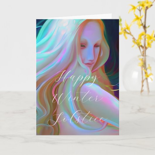 Prettig Winterzonnewende Kaart (Gele Bloem)