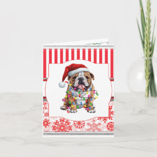 Prettig Woefmas Bulldog Groet Kaart