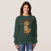 Prettig Woefmas Grappige Hond Kerst T-shirt (Voorkant volledig)