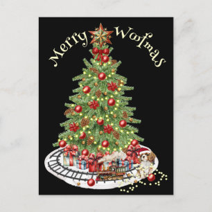 Prettig Woefmas Hond Design- King Charles Spaniel Briefkaart