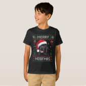 Prettig Woefmas lelijk T-shirt Zwarte Lab Labrador (Voorkant volledig)