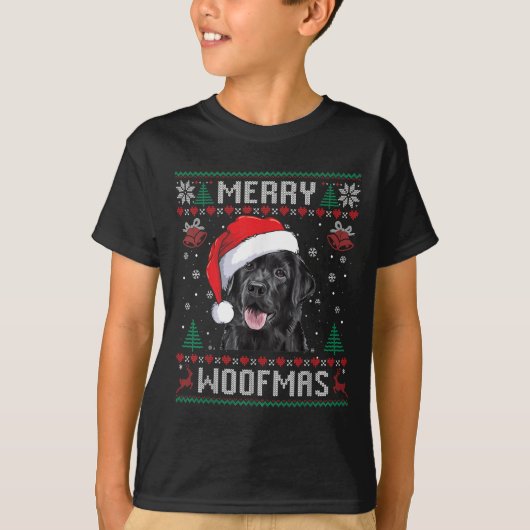 Prettig Woefmas lelijk T-shirt Zwarte Lab Labrador (Voorkant)