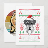 Prettig Woefmas Schnauzer Kerstmis Hond Liefhebber Feestdagenkaart (Voorkant / Achterkant)