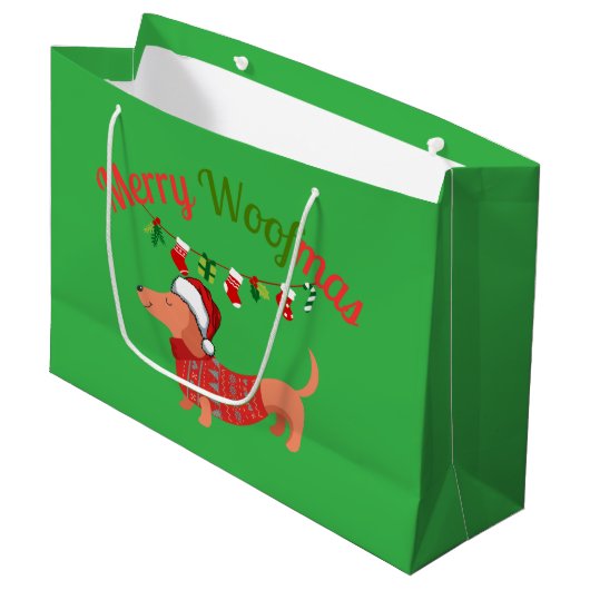 Prettig WOOFfeest Groot Cadeauzakje (Voorkant Gekanteld)