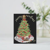 Prettig Wooffeest Hond Design- Bichon Frise Briefkaart (Staand voorkant)