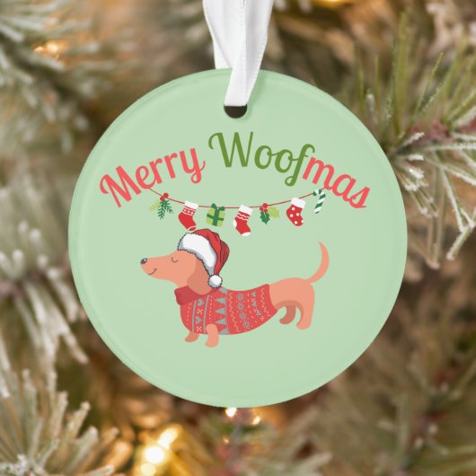 Prettig WOOFfeest Ornament (Boom)