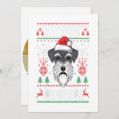 Prettig Woofmas Schnauzer Kerst Hondenliefhebber Feestdagenkaart (Voorkant / Achterkant)