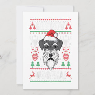Prettig Woofmas Schnauzer Kerstmis Hond Liefhebber Feestdagenkaart