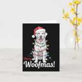 Prettig Woofmas Zilveren Labrador-hond Licht Decor Kaart (Gele Bloem)