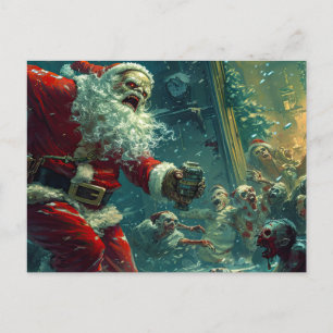 Prettig Zombie Kerstkaartje Briefkaart