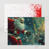 Prettig Zombie Kerstkaartje Briefkaart (Voorkant / Achterkant)